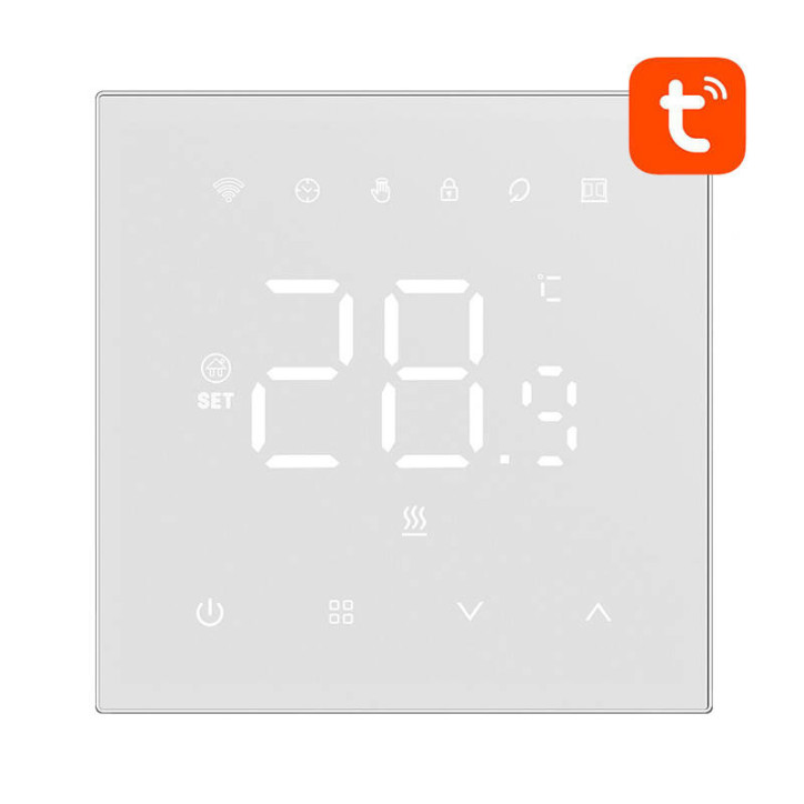 Termostato Smart Avatto WT410-BH-3A-W per Caldaia a Gas 3A WiFi