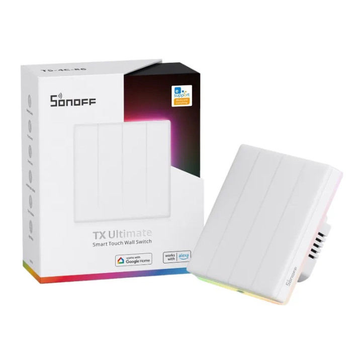 Interruttore Smart WiFi Touch Sonoff TX T5 4C (4 canali)