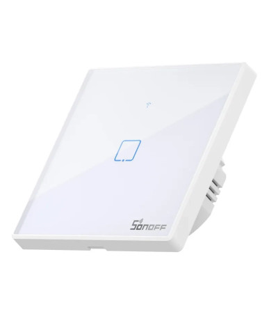 Sonoff T2EU1C-TX Interruttore Smart WiFi + RF 433MHz Bianco 1 Pulsante