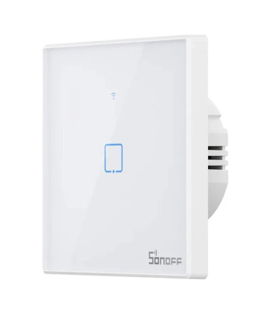 Sonoff T2EU1C-TX Interruttore Smart WiFi + RF 433MHz Bianco 1 Pulsante