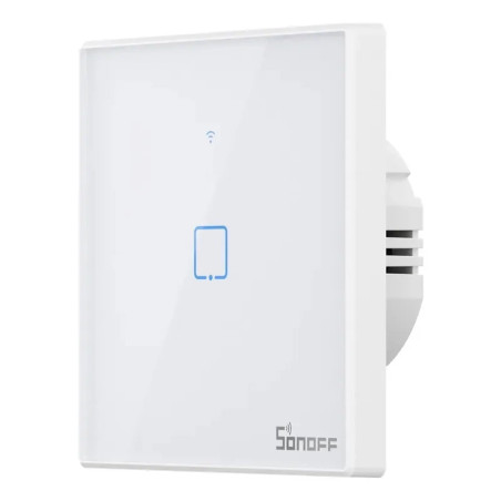 Sonoff T2EU1C-TX Interruttore Smart WiFi + RF 433MHz Bianco 1 Pulsante