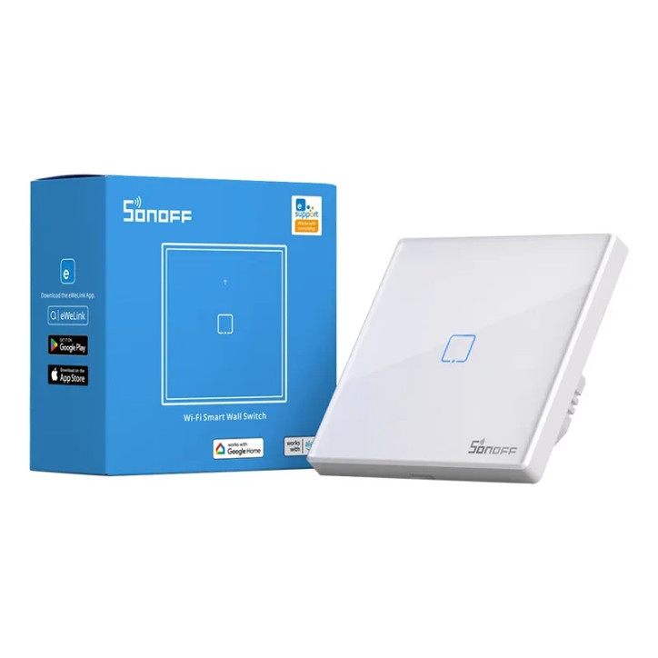 Smart Switch WiFi + RF 433 Sonoff T2 EU TX (1 canale) aggiornato