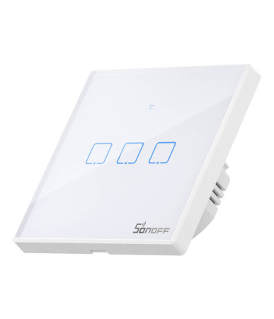 Sonoff T2EU3C-TX Smart Switch WiFi RF 433MHz 3-Canali Bianco