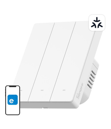 SONOFF M5-3C-80W WiFi Matter Interruttore a Parete Smart (3 canali, per cornice)