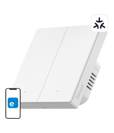 Sonoff M5-2C-86W Interruttore Smart WiFi Matter 2 Canali Bianco