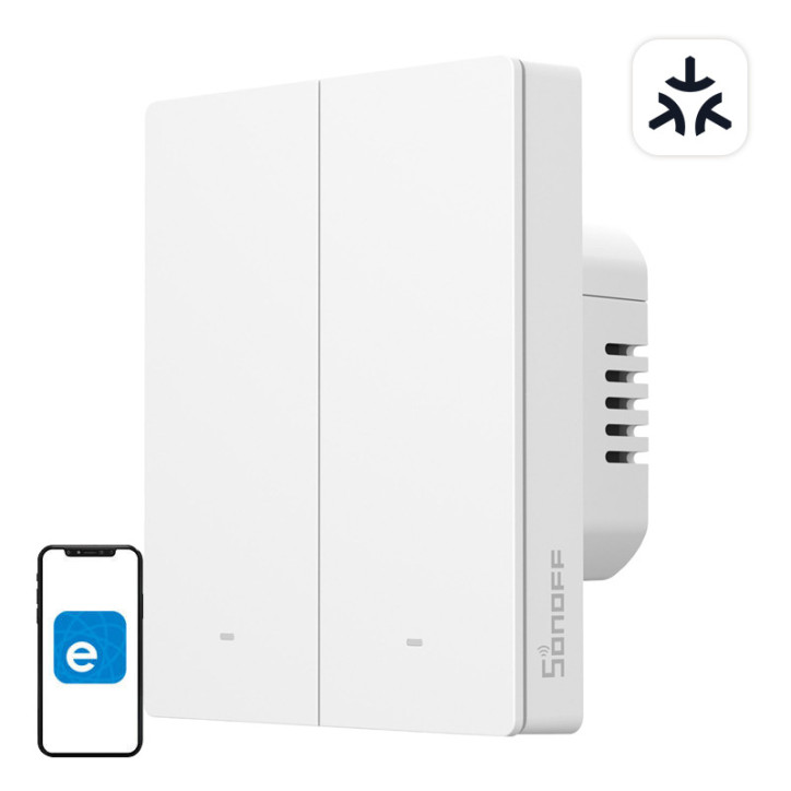 SONOFF M5-2C-80W SwitchMan Smart Wall Switch Matter 2 canali Bianco