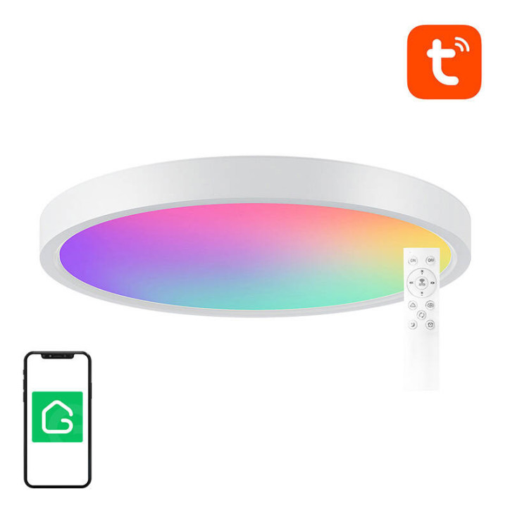 Lampada da Soffitto Smart Gosund LB12 30cm RGBCW WiFi/Bluetooth 1920lm con Telecomando Lampada da Soffitto Smart Gosund LB12 30cm RGBCW WiFi/Bluetooth 1920lm con Telecomando