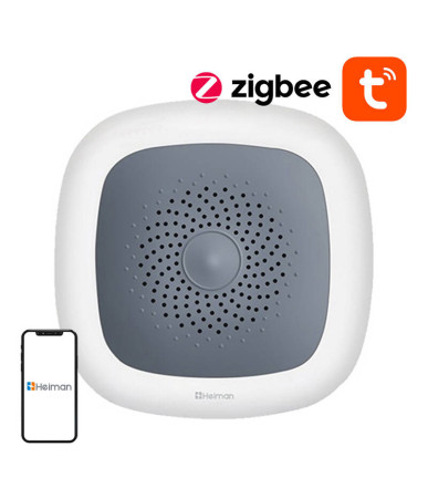 Heiman HS1HT-E Zigbee Sensore Temperatura e Umidità Tuya Bianco