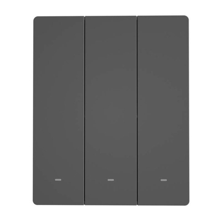 Interruttore Parete Smart WiFi SONOFF M5-3C-80 (3 canali, per cornice, grafite)