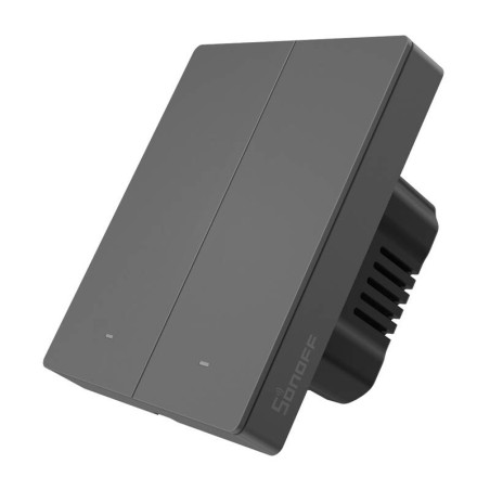 Interruttore a Parete Smart WiFi SONOFF M5-2C-80 (2 canali, per cornice, grafite)