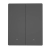 Smart WiFi wall switch SONOFF M5-2C-80 (2-channel, for frame, graphite)