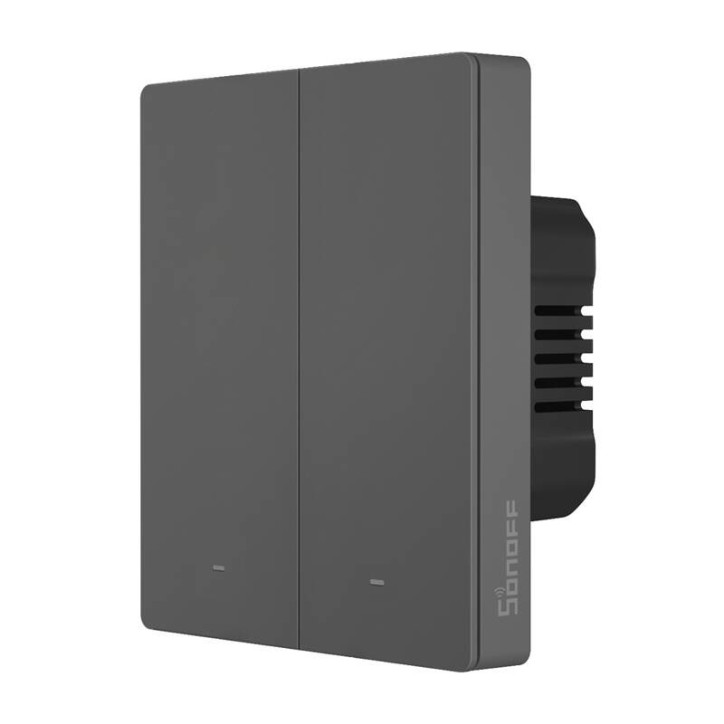 Interruttore Smart WiFi SONOFF M5-2C-80 (2 canali, per cornice, Grigio Grafite)