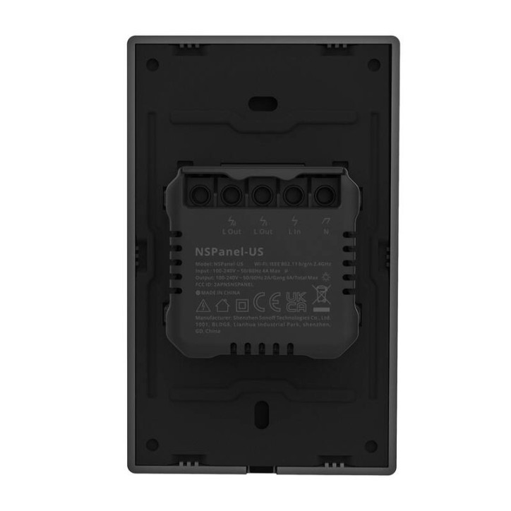 Sonoff NSPanel-US Pannello Controllo Smart Home Nero 120mm