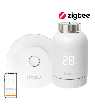 IMOU KIT-TRV1-EU-2 Kit Termostato ZigBee con Gateway e 6 Adattatori