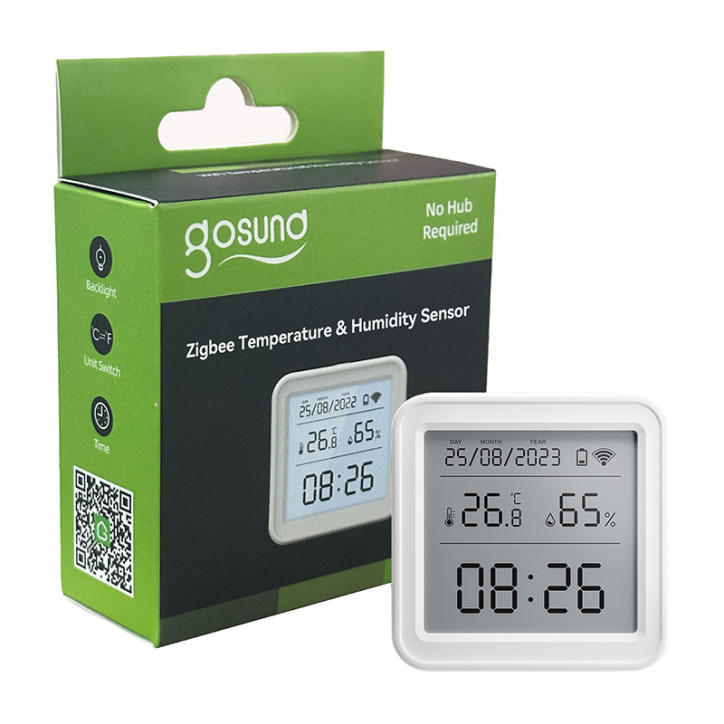 Gosund ST17 Sensore Temperatura e Umidità Zigbee LCD Bianco