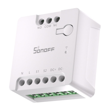 Sonoff MINI-D Smart WiFi Matter Switch AC/DC 12-48V Contatto Pulito Bianco