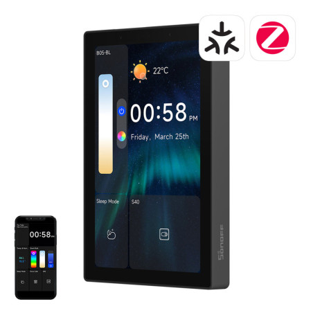 SONOFF NSPanel Pro 120 Pannello Controllo Smart Matter WiFi/Bluetooth/ZigBee (Nero)
