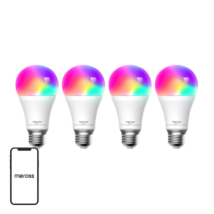 Meross MSL120 WiFi Smart LED Lampadina (HomeKit) (confezione da 4)