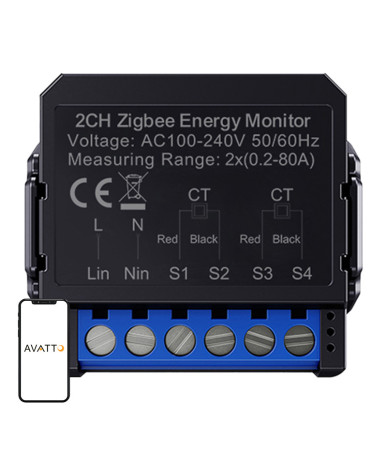 Avatto ZigBee misuratore di energia bidirezionale ZWPM16-2