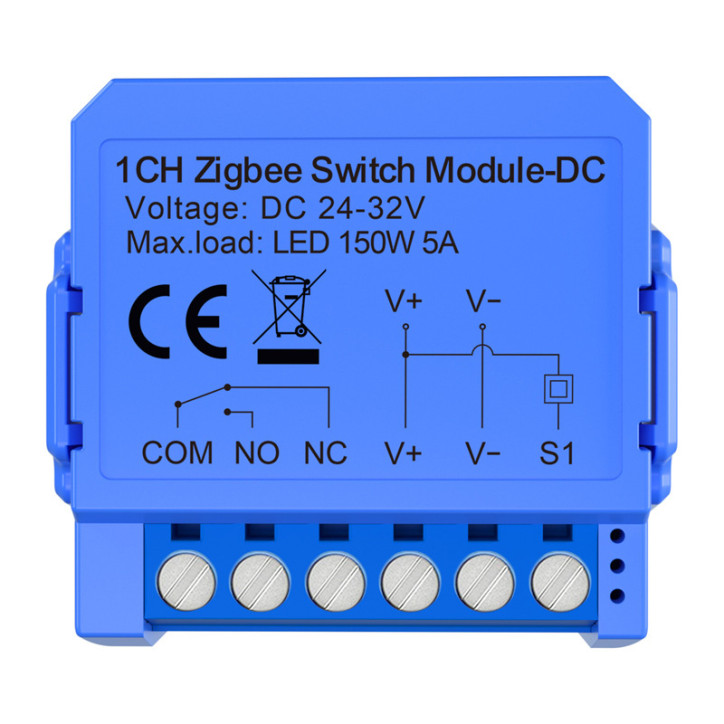 Avatto ZWSM16-DC32V-1 1-channel ZigBee switch module with a potential-free contact