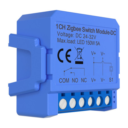 Avatto ZWSM16-DC32V-1 Modulo Switch 1 Canale ZigBee con Contatto Libero da Potenziale