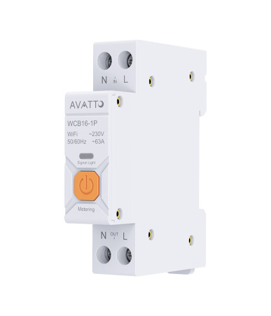 Interruttore magnetotermico smart WiFi Avatto WCB16