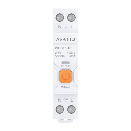 Interruttore magnetotermico smart WiFi Avatto WCB16