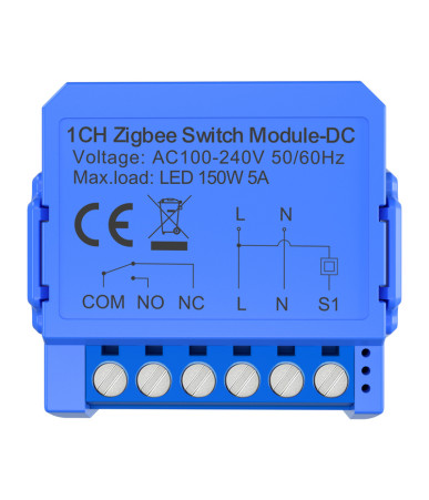 Avatto ZWSM16-DC-1 Interruttore Smart ZigBee 1 Canale Contatto Pulito