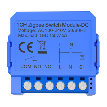 Avatto ZWSM16-DC-1 Interruttore Smart ZigBee 1 Canale Contatto Pulito