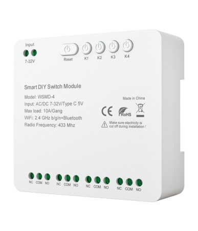 AVATTO WSMD-4 32V Modulo Interruttore Smart 4 Canali
