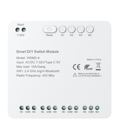 AVATTO WSMD-4 32V Modulo Interruttore Smart 4 Canali