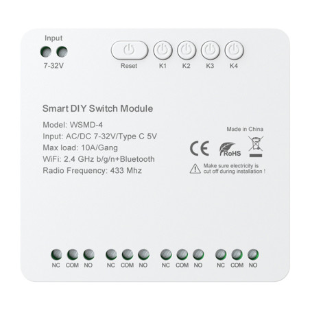 AVATTO WSMD-4 32V Modulo Interruttore Smart 4 Canali