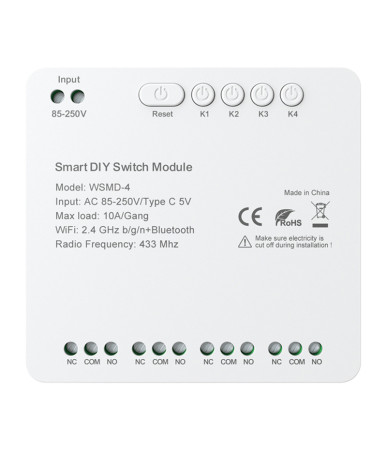 AVATTO WSMD-4 Modulo Interruttore Smart 4 Canali 250V