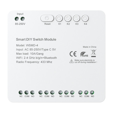 AVATTO WSMD-4 Modulo Interruttore Smart 4 Canali 250V