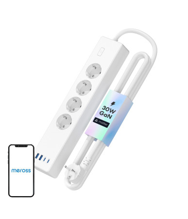 Meross MSP844(EU) multipresa smart con ricarica rapida, 4 prese + 2 USB-A + 2 USB-C (Matter)