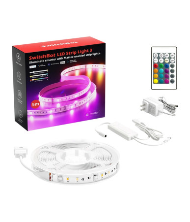 SwitchBot Smart LED Strip 3 metri RGB+CCT WiFi Bluetooth