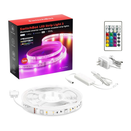SwitchBot Smart LED Strip 3 metri RGB+CCT WiFi Bluetooth