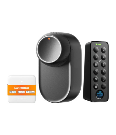 SwitchBot Ultra 3-in-1 smart lock with Hub Mini Matter control panel and Keypad keypad