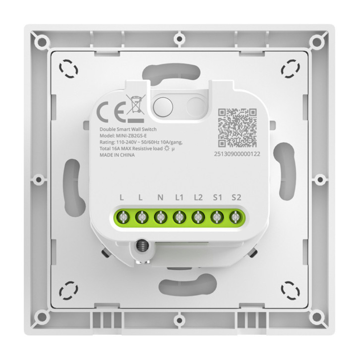 SONOFF MINI-ZB2GS-E ZigBee Dual Channel Wall Switch