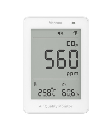 Sonoff AirGuard SAWF-08P WiFi LCD Misuratore Qualità Aria CO2