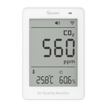 Sonoff AirGuard CO2 SAWF-08P Monitor Qualità Aria WiFi LCD