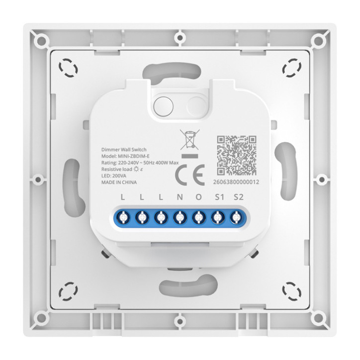 Sonoff MINI-ZBDIM-E Zigbee Dimmer Interruttore da Parete Bianco