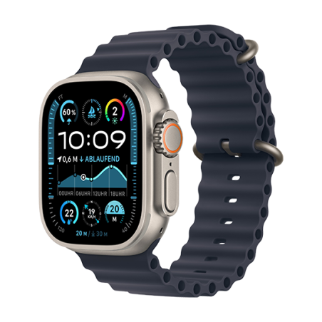 Apple Watch Ultra 2 LTE 49mm Natural Titanium Navy Ocean Band