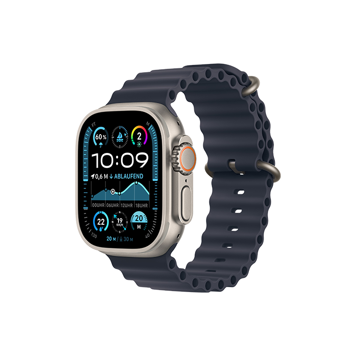 Apple Watch Ultra 2 LTE 49mm Natural Titanium Navy Ocean Band