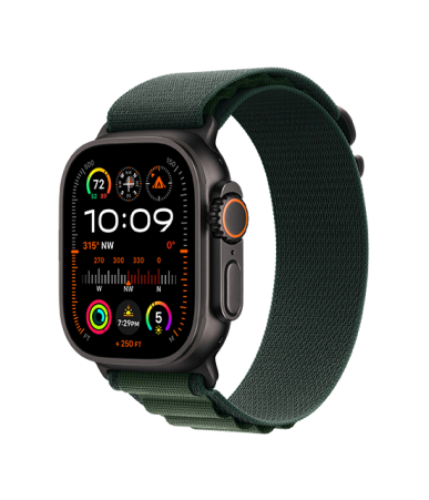 Apple Watch Ultra 2 LTE 49mm Black Titanium Dark Green Alpine Loop