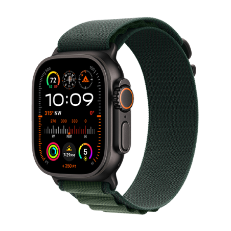 Apple Watch Ultra 2 LTE 49mm Black Titanium Dark Green Alpine Loop