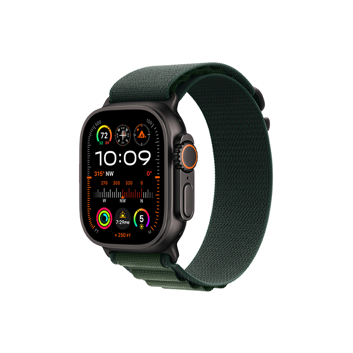 Apple Watch Ultra 2 LTE 49mm Black Titanium Dark Green Alpine Loop