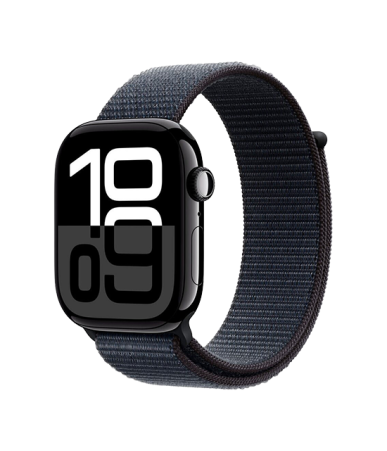 Apple Watch Series 10 GPS 46mm Jet Black Aluminium Case Black Sport Band S/L