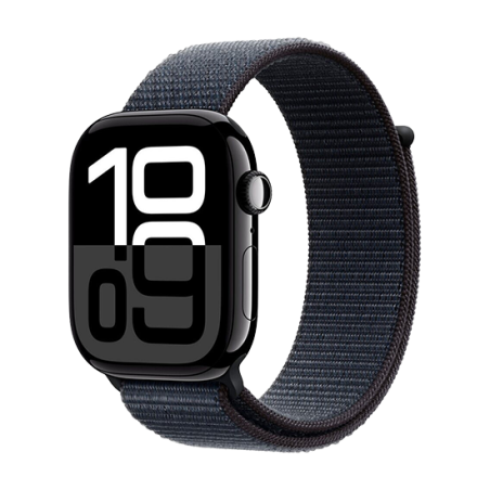 Apple Watch Series 10 GPS 46mm Jet Black Aluminium Case Black Sport Band S/L