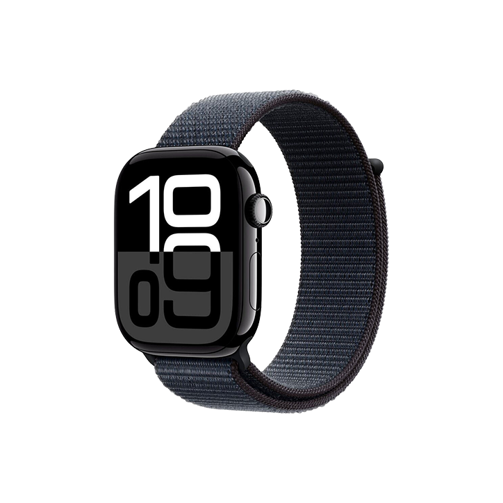 Apple Watch Series 10 GPS 46mm Jet Black Aluminium Case Black Sport Band S/L
